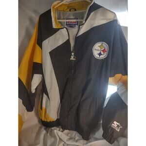 Vintage 90s Pro Line Nylon Pittsburgh Steelers Starter Jacket Size X Large